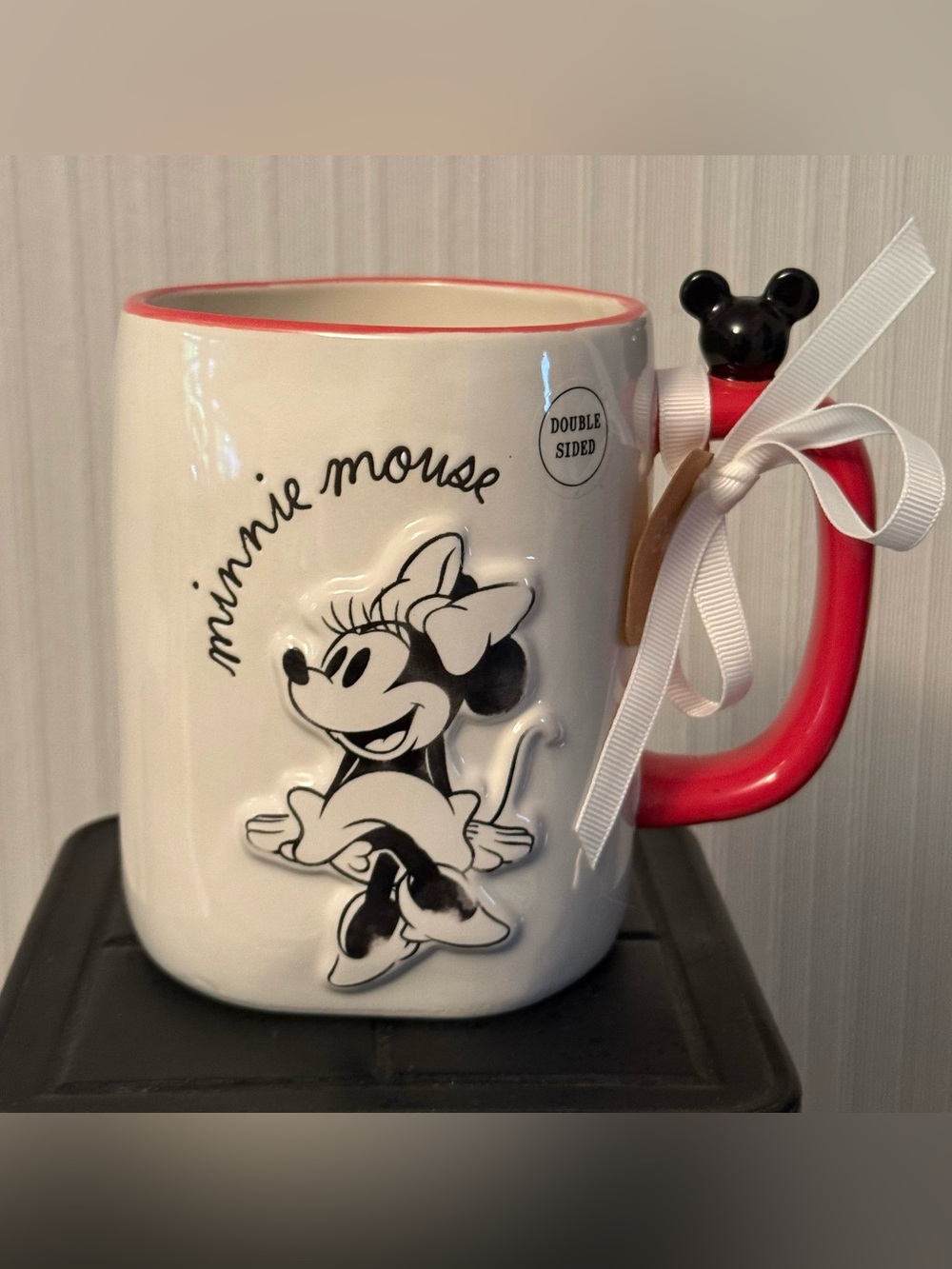 DISNEY MINNIE MOUSE RAE DUNN ARTISAN DOUBLE-SIDED MUG